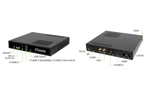 Giada BQ611 MiniPC baglanti