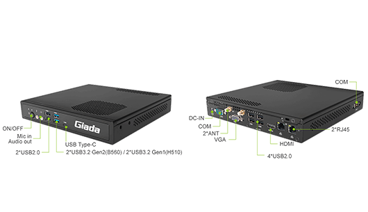 Giada BQ612 MiniPC baglanti