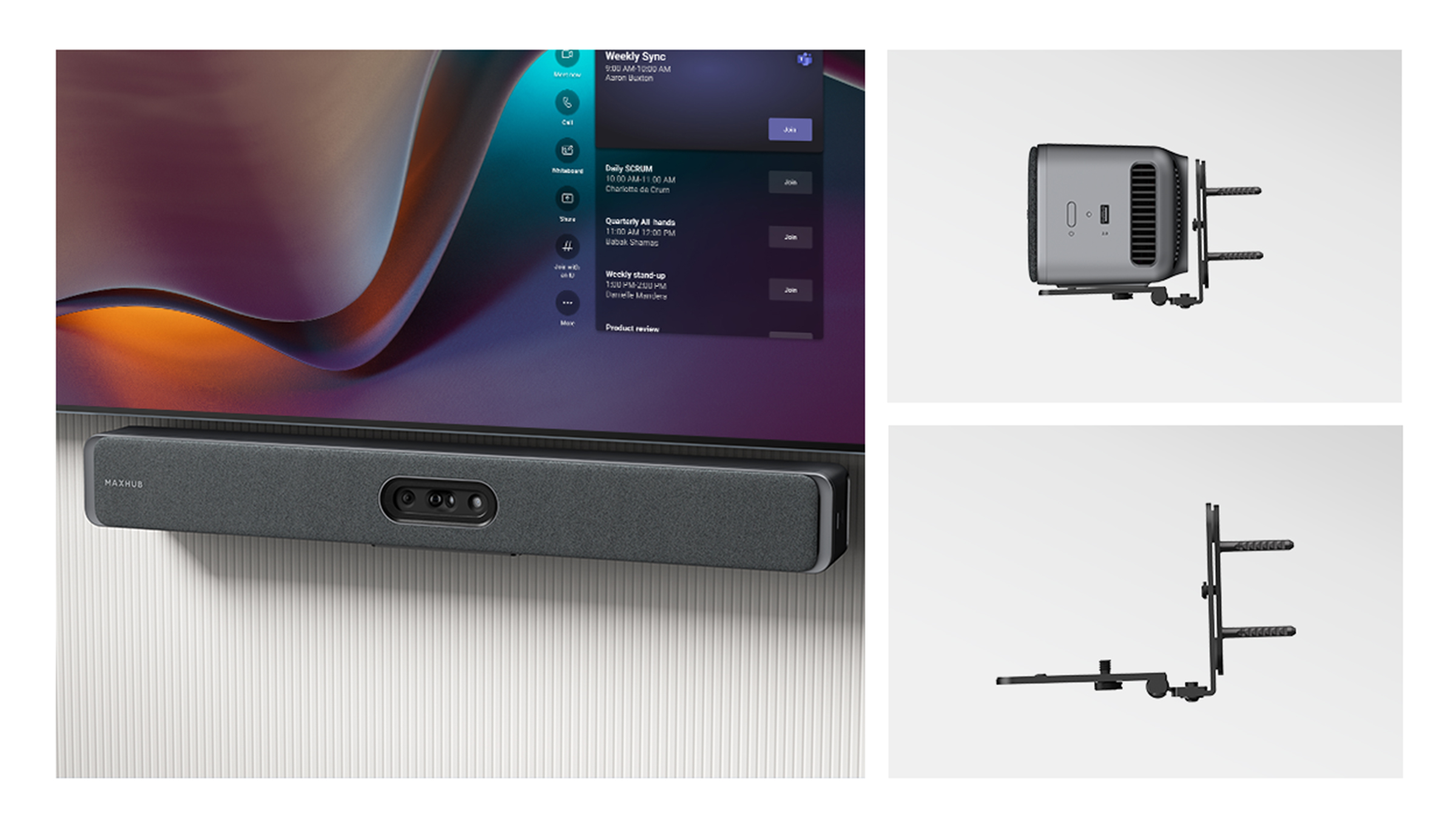 mounting under screen